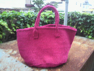 サイザルカゴバッグの新色ピンクが入荷しました。（ドロップス